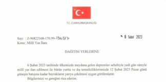 Declaran siete días de luto tras terremoto en Turquía