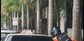 Policía Nacional apresa hombre fue captado en video despojando a ciudadano de su celular desde motocicleta