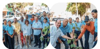 Alcaldía del Distrito y regidores plantan árboles junto a estudiantes del Ensanche Luperón