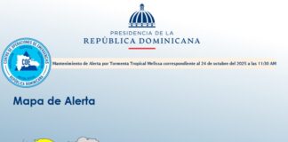 Gobierno mantiene medidas preventivas y despliega asistencia por efectos de la tormenta tropical Melissa