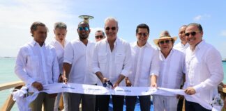 Presidente Abinader deja iniciados los trabajos del Club de Playa e inaugura Muelle Turístico del Atelón en Isla Catalina
