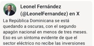 Leonel Fernández cuestiona manejo del sistema eléctrico tras segundo apagón nacional