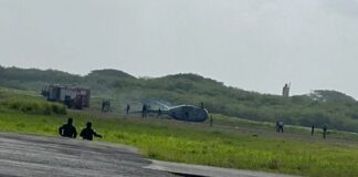 Helicóptero de la Fuerza Aérea se accidenta en San Isidro durante entrenamiento