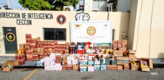 MICM y CECCOM incautan bebidas y cigarrillos premium chinas por más de RD$19 millones en Villa Consuelo